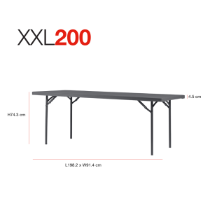 Zown New Classic - klapbord XXL 200x90 cm
