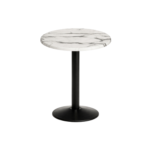 Carrara marmorlook bordplade rund