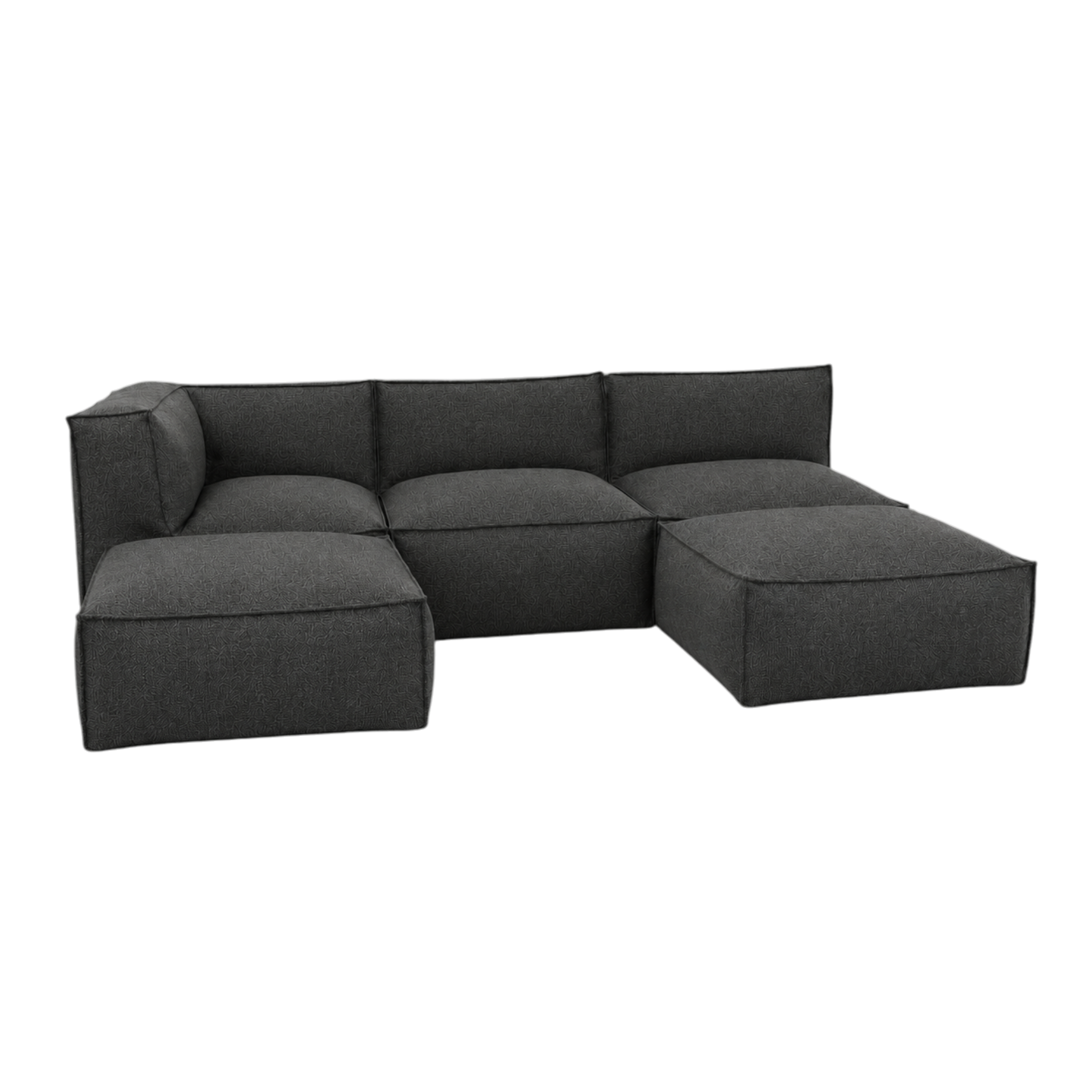 Havesofa & terrassesofa – Cozy Lounge Family modulsofa mørkegrå, 5 moduler | Zederkof