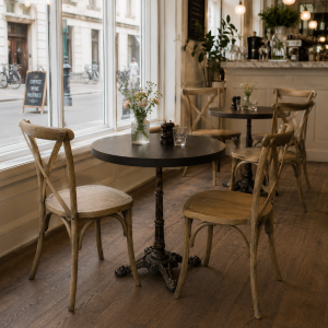 Dark Oak bordplade rund DuroLight