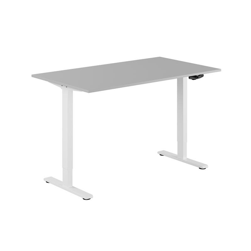 ECO Hæve/Sænkebord manuelt 140x80cm - Grå-hvid