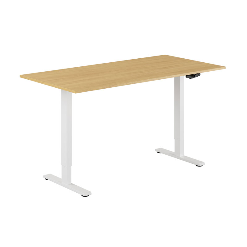 ECO Hæve/Sænkebord manuelt 160x80cm - Eg-hvid