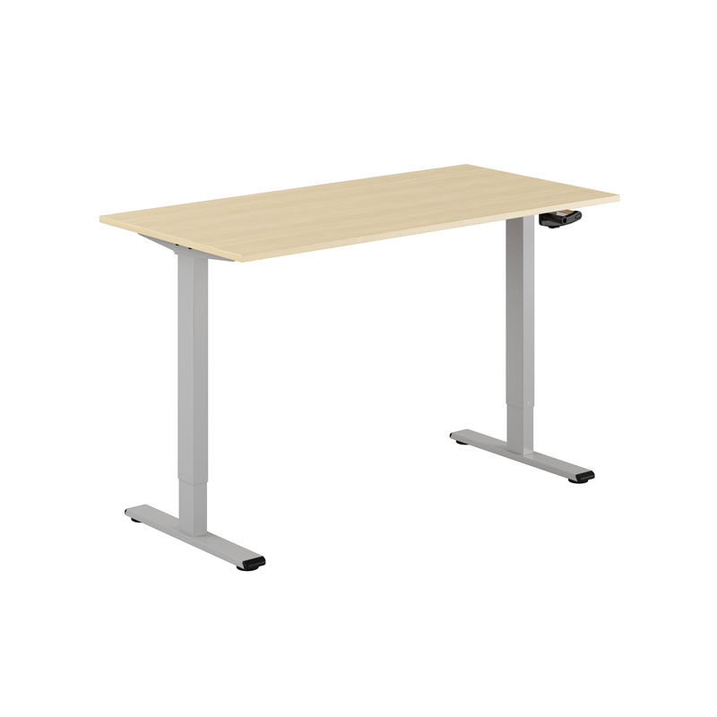 ECO Hæve/Sænkebord manuelt 140x70cm - Birk-grå
