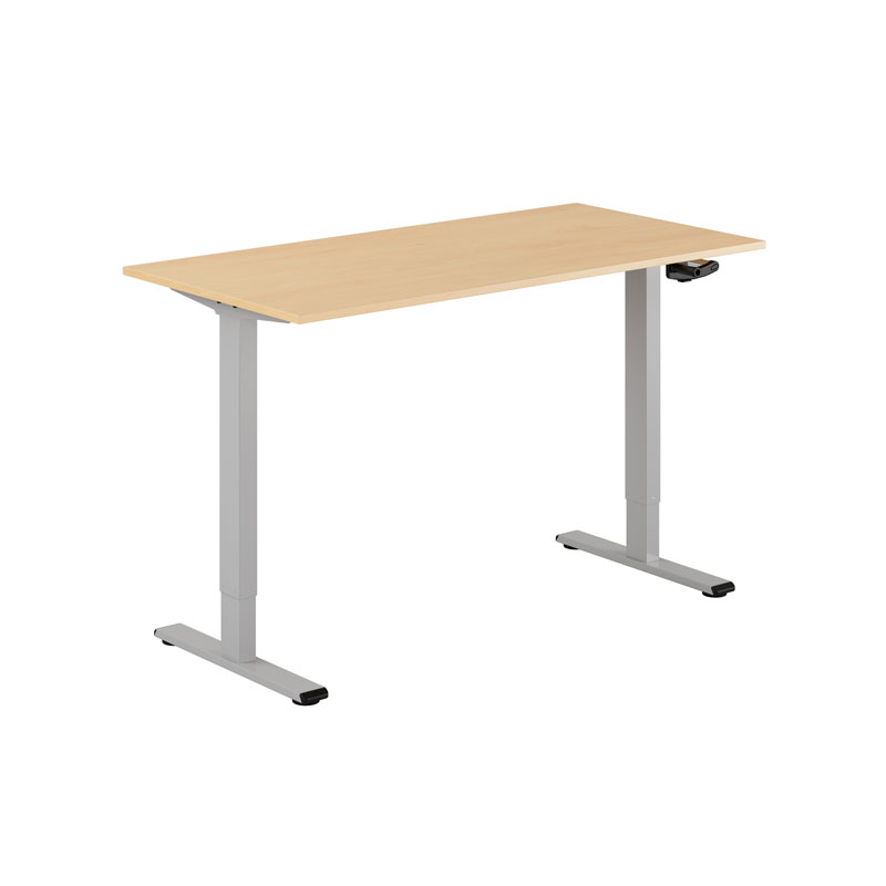 ECO Hæve/Sænkebord manuelt 140x70cm - Bøg-grå