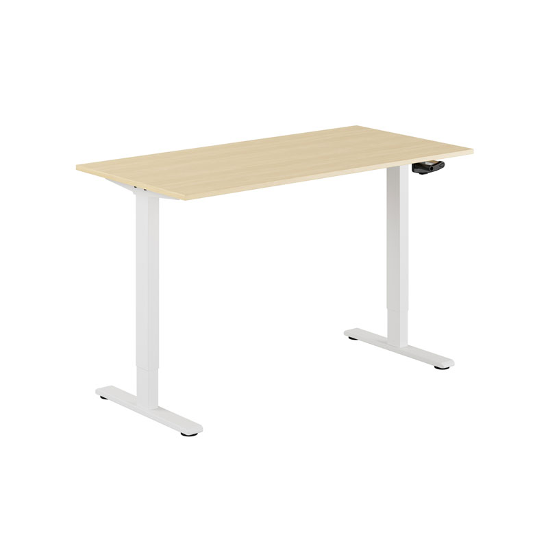 ECO Hæve/Sænkebord manuelt 140x70cm - Birk-hvid