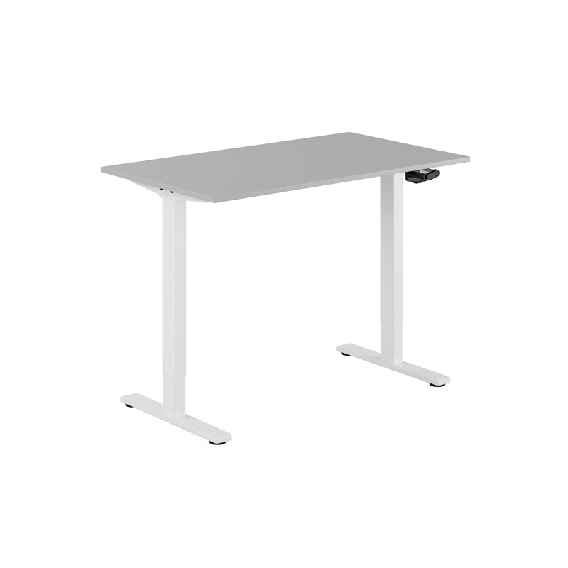 ECO Hæve/Sænkebord manuelt 120x70cm - Grå-hvid