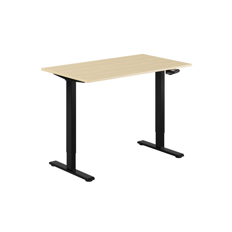 ECO Hæve/Sænkebord manuelt 120x70cm - Birk-sort