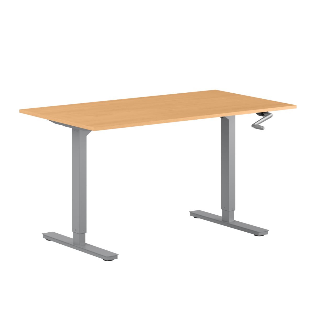 Zero Hæve/sænkebord - 120x80cm - Manuel - Bøg-grå