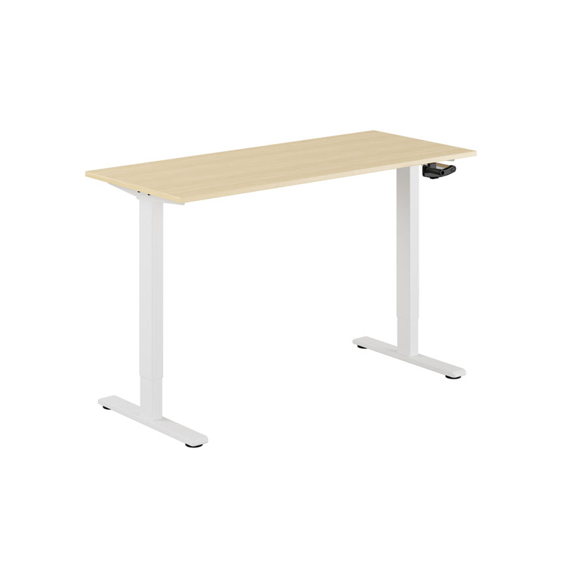 ECO Hæve/Sænkebord manuelt 140x60cm - Birk-hvid