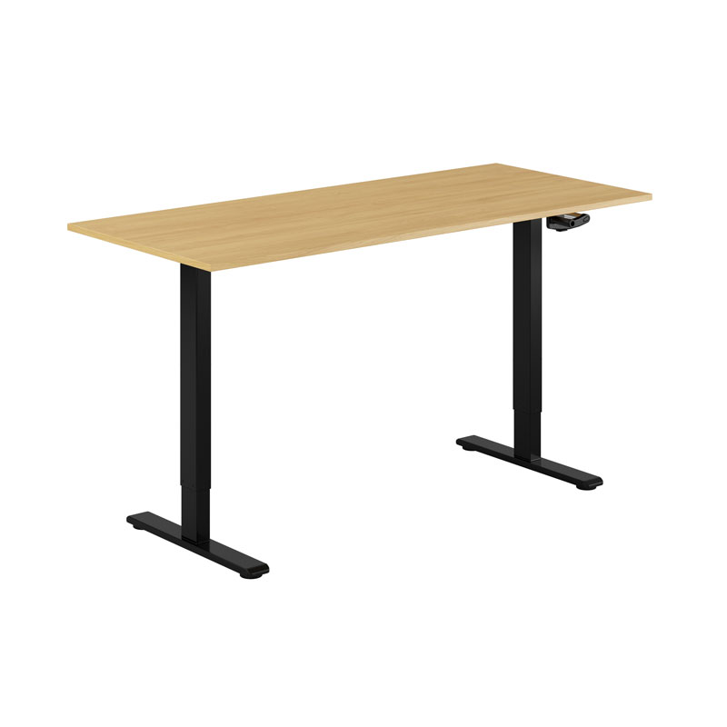 ECO Hæve/Sænkebord manuelt 160x70cm - Eg-sort
