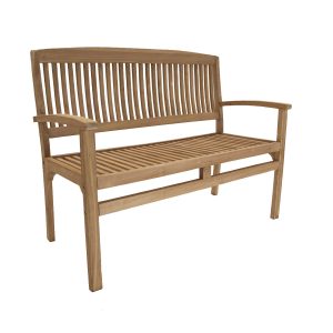 Teak bænk - 140x35 cm