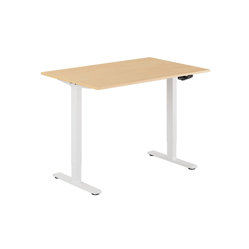 ECO Hæve/Sænkebord manuelt 120x80cm - Bøg-hvid