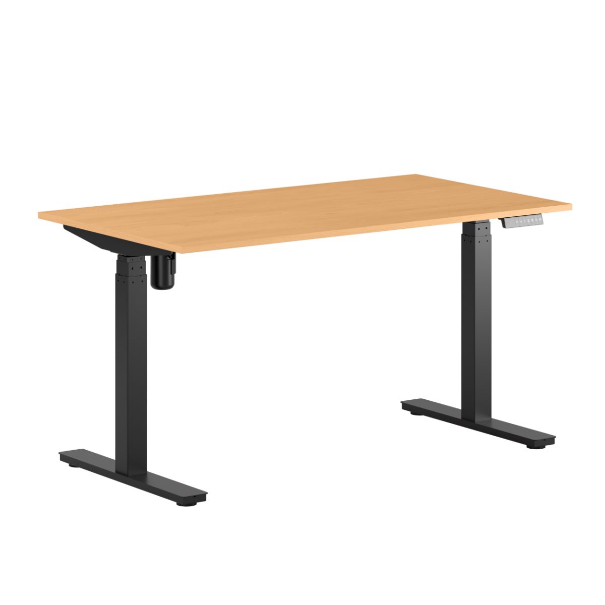 One Hæve/sænkebord - 180x80cm - m/motor - Bøg-sort