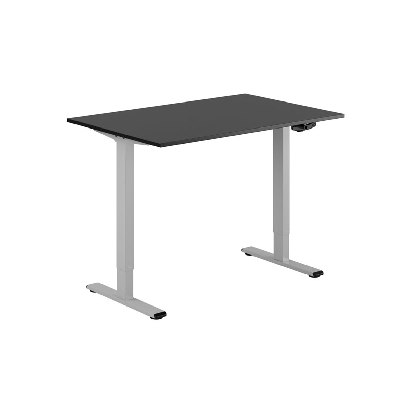 ECO Hæve/Sænkebord manuelt 120x80cm - Sort-grå
