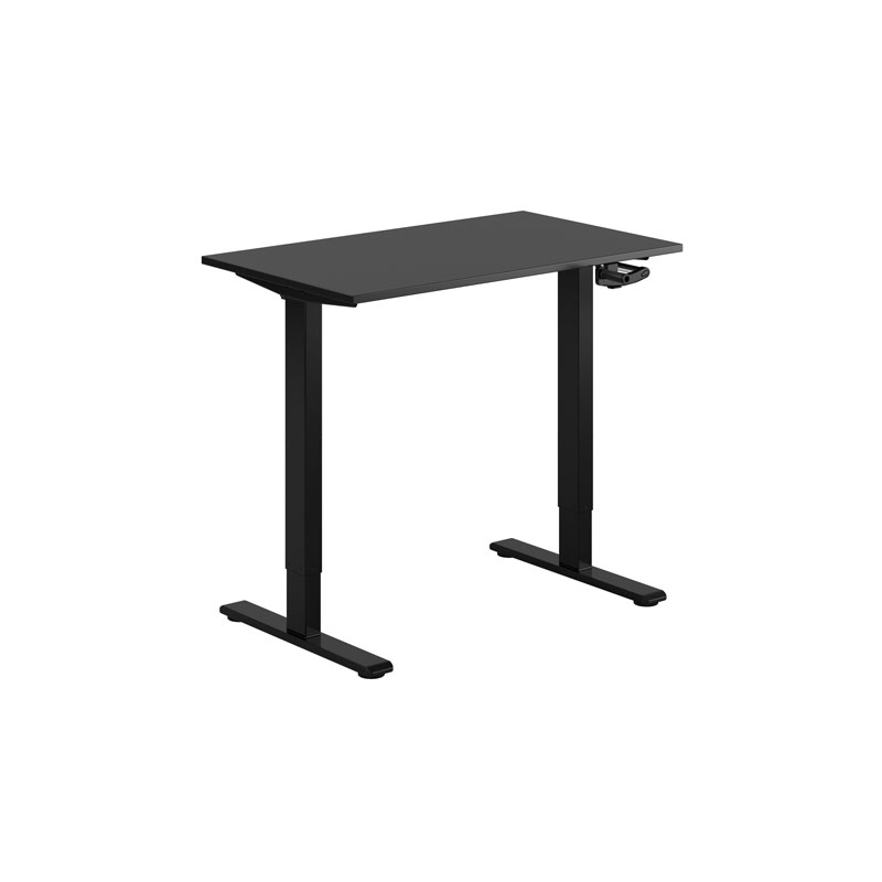 ECO Hæve/Sænkebord manuelt 100x60cm - Sort -sort