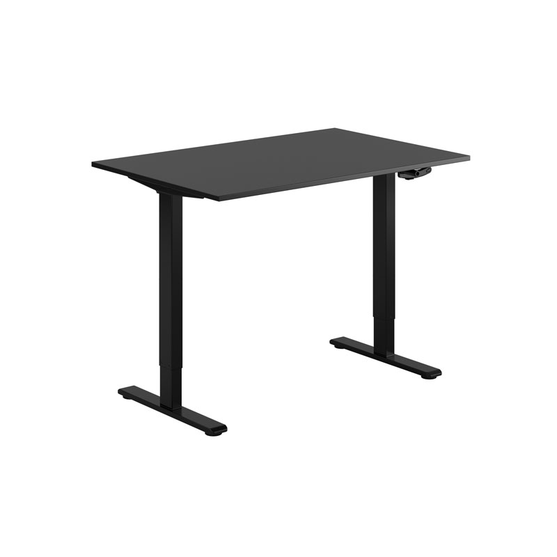 ECO Hæve/Sænkebord manuelt 120x80cm - Sort -sort
