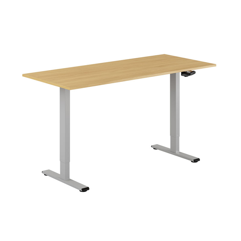 ECO Hæve/Sænkebord manuelt 160x70cm - Eg-grå