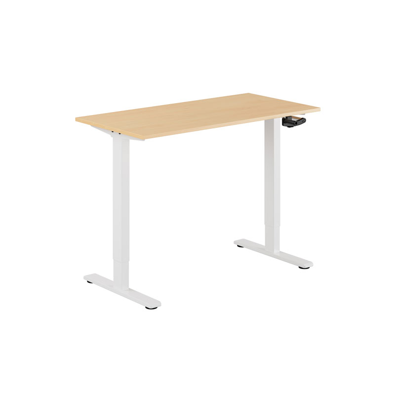 ECO Hæve/Sænkebord manuelt 120x60cm - Bøg-hvid