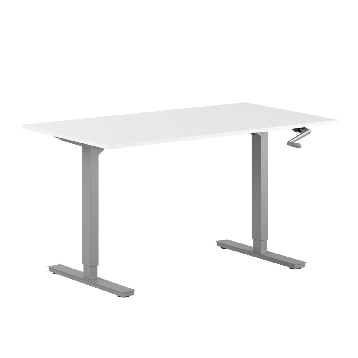 Zero Hæve/sænkebord - 120x70cm - Manuel - Hvid-grå