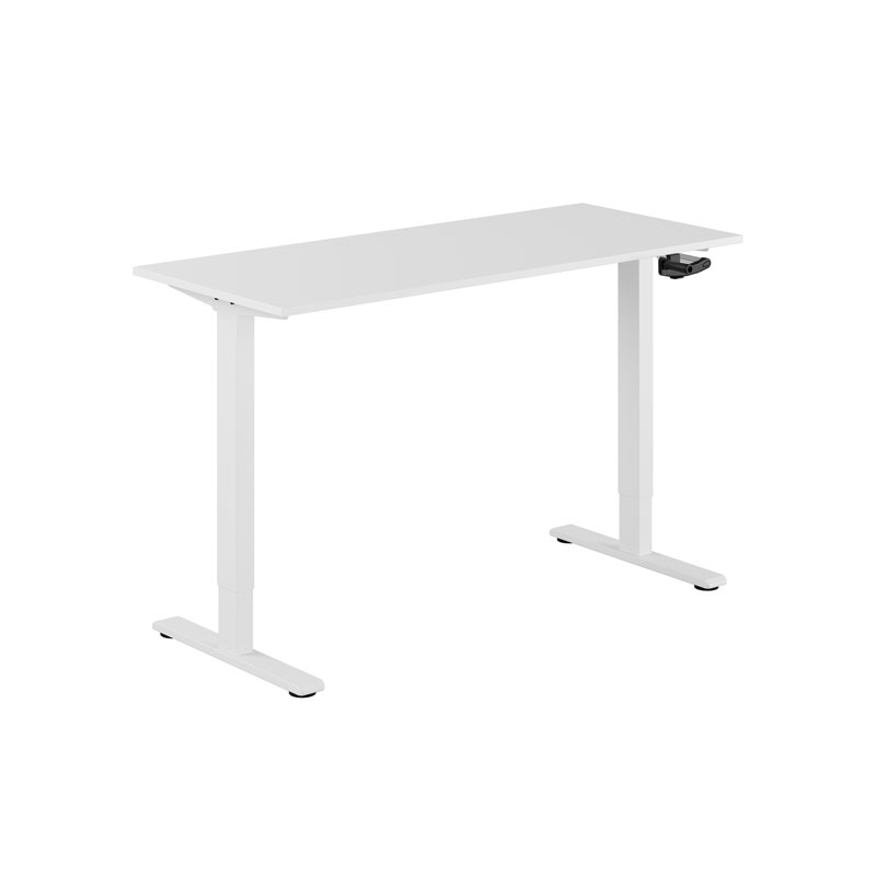 ECO Hæve/Sænkebord manuelt 140x60cm - Hvid-hvid