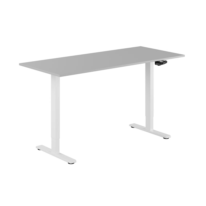ECO Hæve/Sænkebord manuelt 160x70cm - Grå-hvid