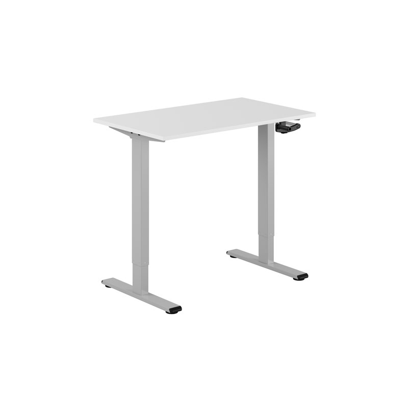 ECO Hæve/Sænkebord manuelt 100x60cm - Hvid-grå