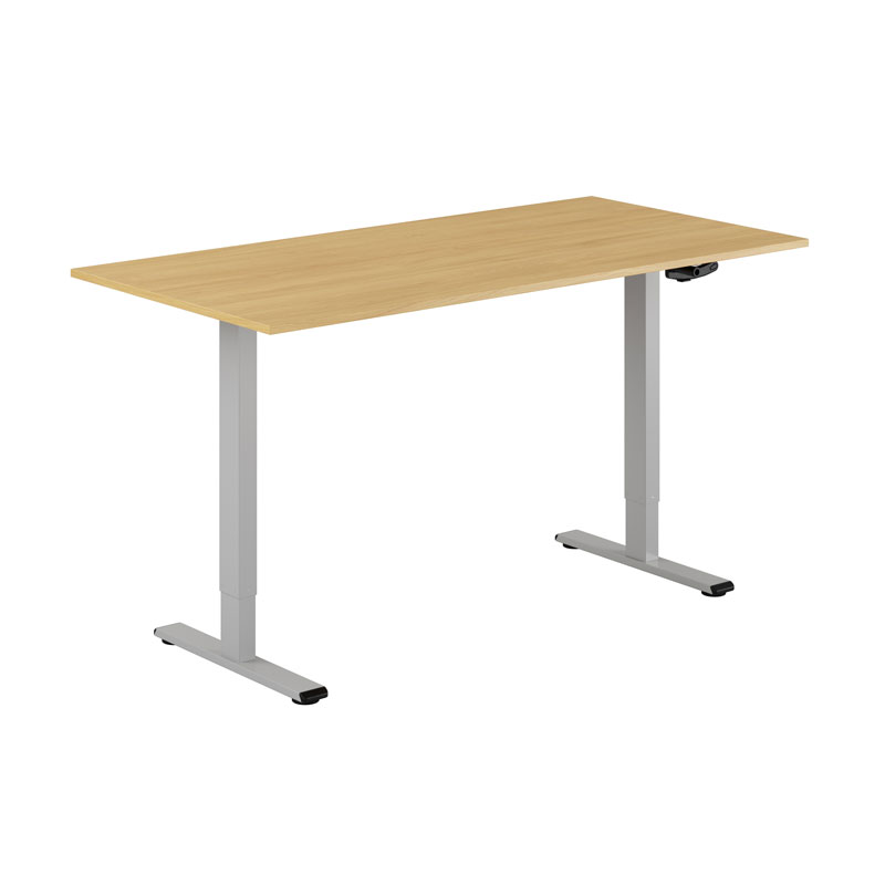 ECO Hæve/Sænkebord manuelt 160x80cm - Eg-grå