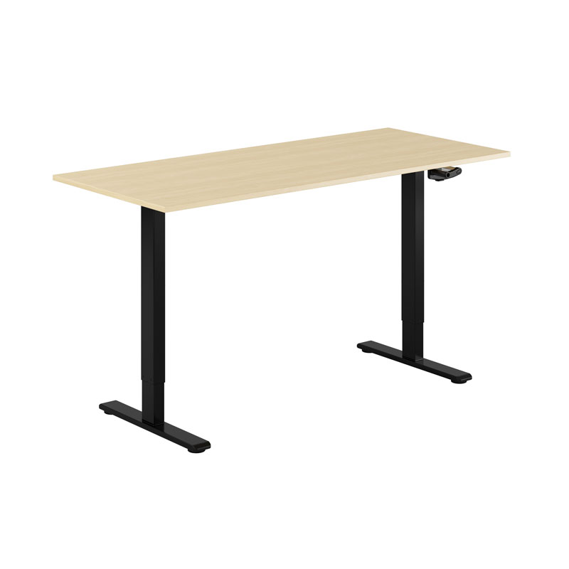 ECO Hæve/Sænkebord manuelt 160x70cm - Birk-sort