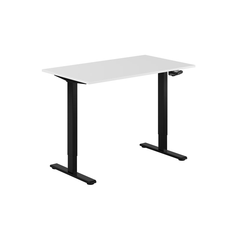 ECO Hæve/Sænkebord manuelt 120x70cm - Hvid-sort