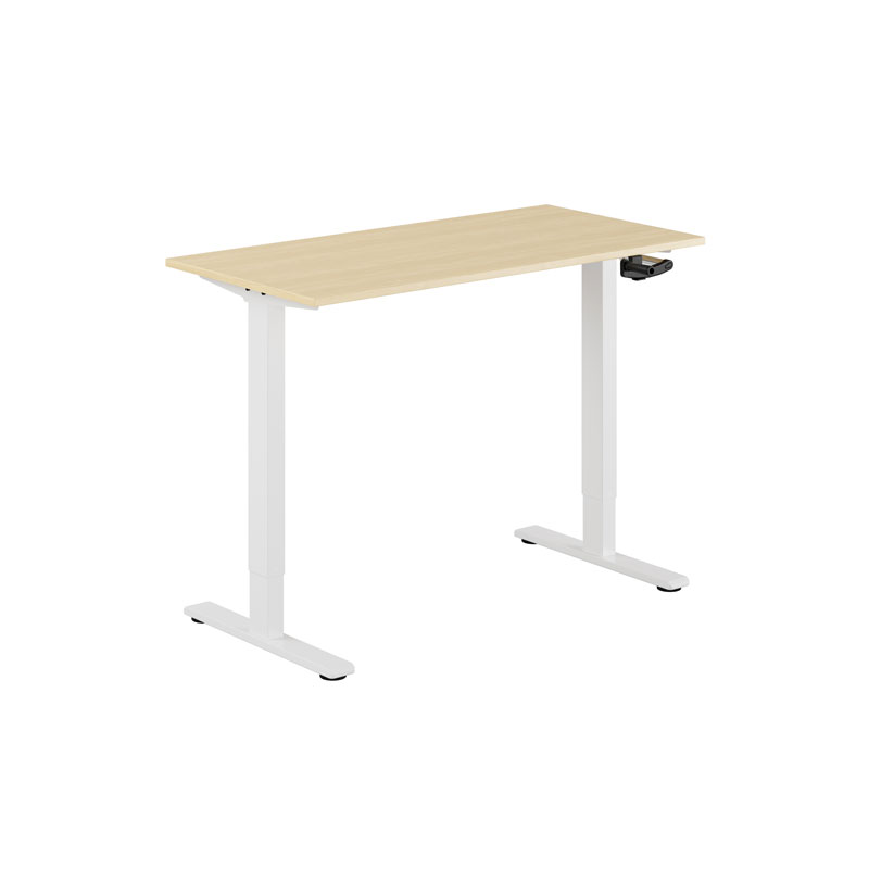 ECO Hæve/Sænkebord manuelt 120x60cm - Birk-hvid