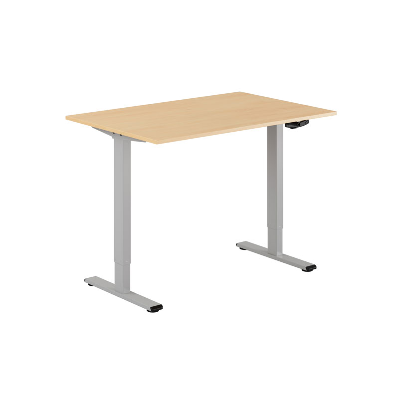 ECO Hæve/Sænkebord manuelt 120x80cm - Bøg-grå