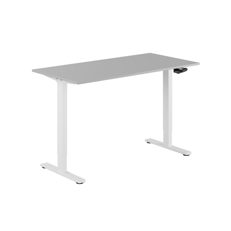 ECO Hæve/Sænkebord manuelt 140x70cm - Grå-hvid