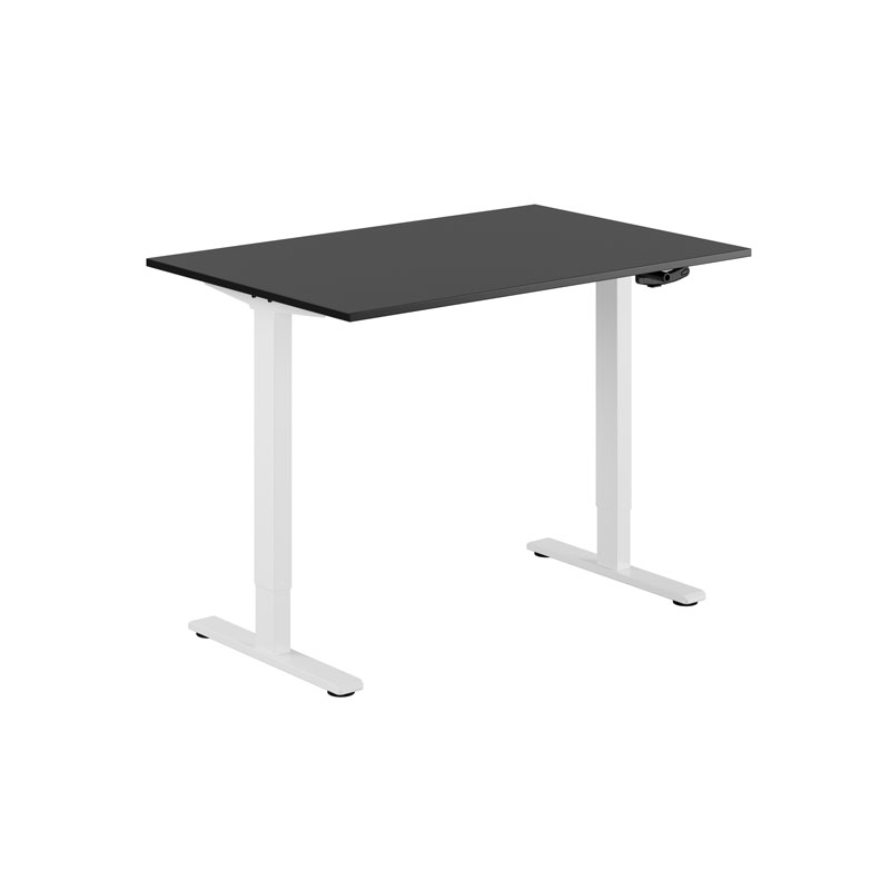 ECO Hæve/Sænkebord manuelt 120x80cm - Sort-hvid