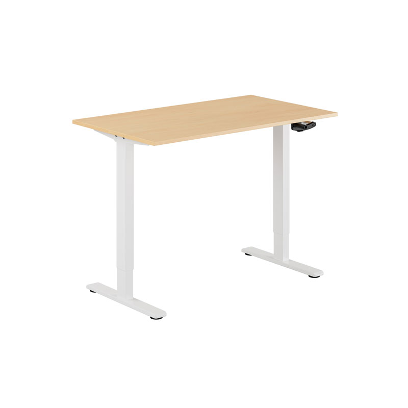 ECO Hæve/Sænkebord manuelt 120x70cm - Bøg-hvid