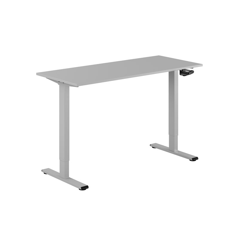 ECO Hæve/Sænkebord manuelt 140x60cm - Grå-grå