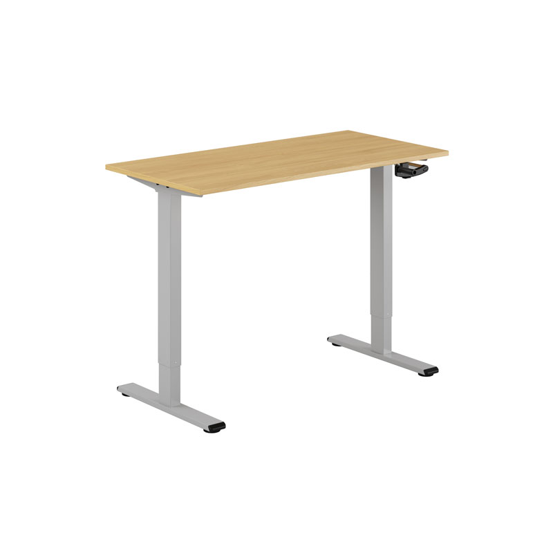 ECO Hæve/Sænkebord manuelt 120x60cm - Eg-grå