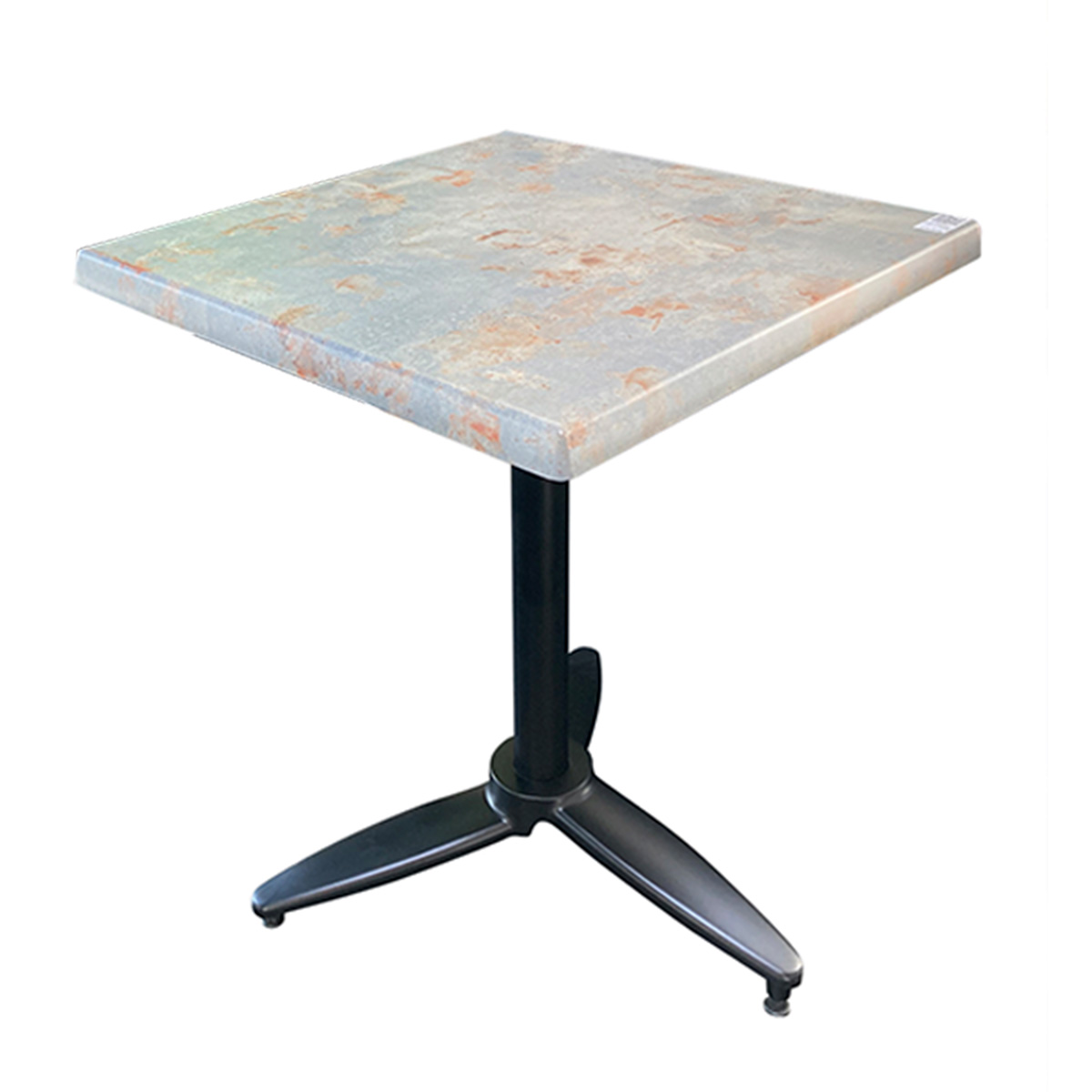 WERZALIT - Rust sølv bordplade firkantet - 60x60cm