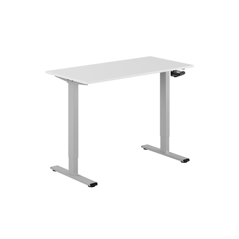 ECO Hæve/Sænkebord manuelt 120x60cm - Hvid-grå