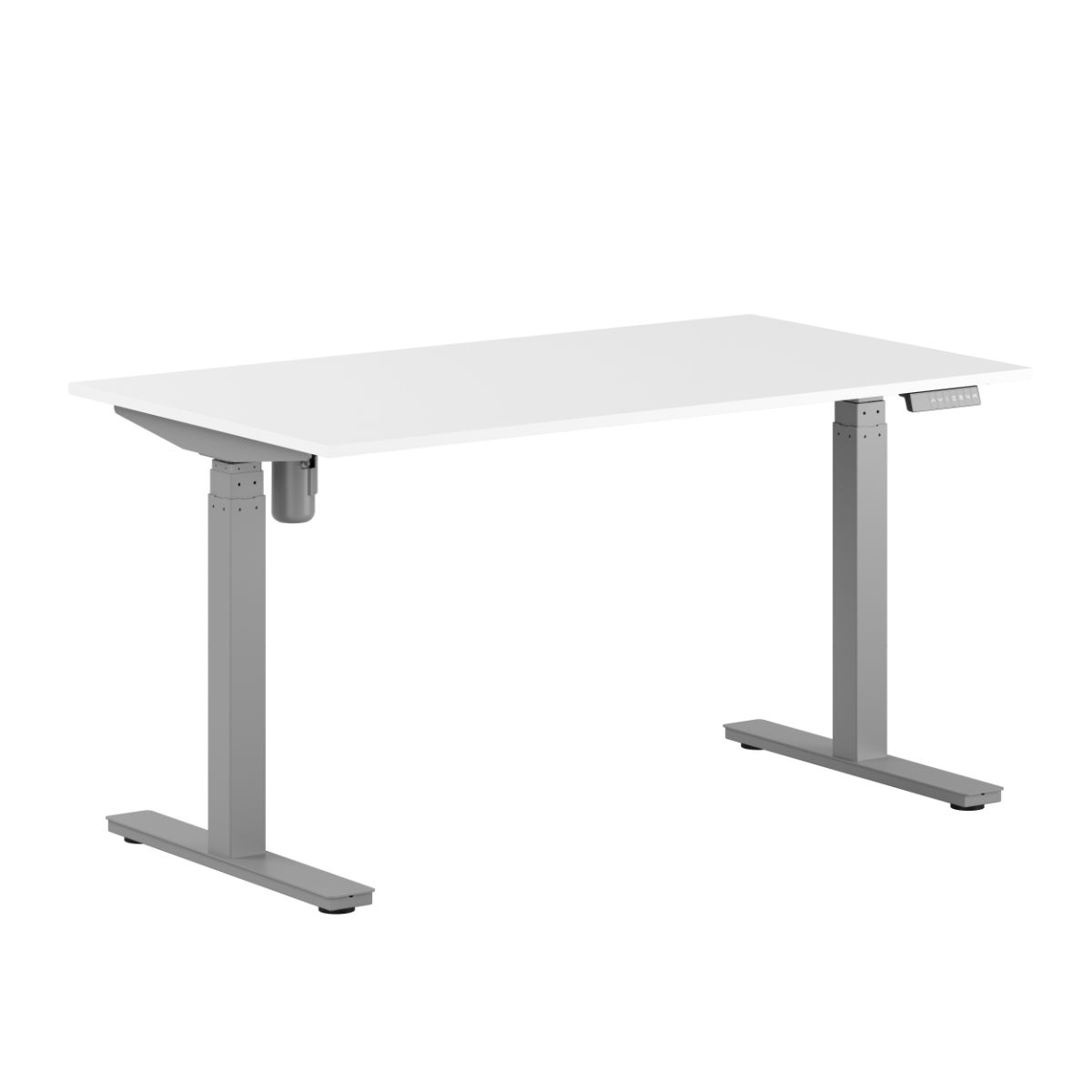 One Hæve/sænkebord - 120x70cm - m/motor - Hvid-grå