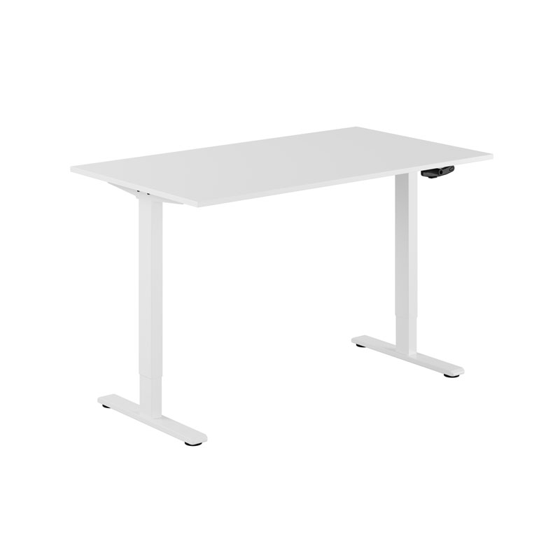 ECO Hæve/Sænkebord manuelt 140x80cm - Hvid-hvid