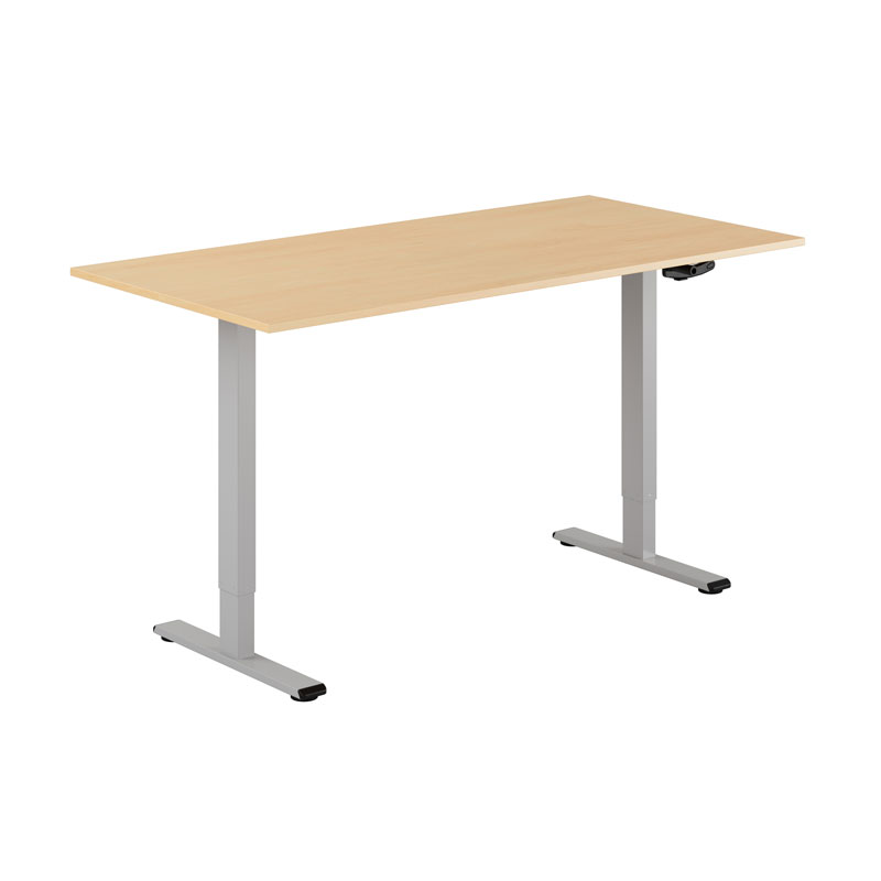 ECO Hæve/Sænkebord manuelt 160x80cm - Bøg-grå