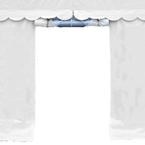 Side 2,2m hvid - lyn/dør - panorama, Verseidag PVC