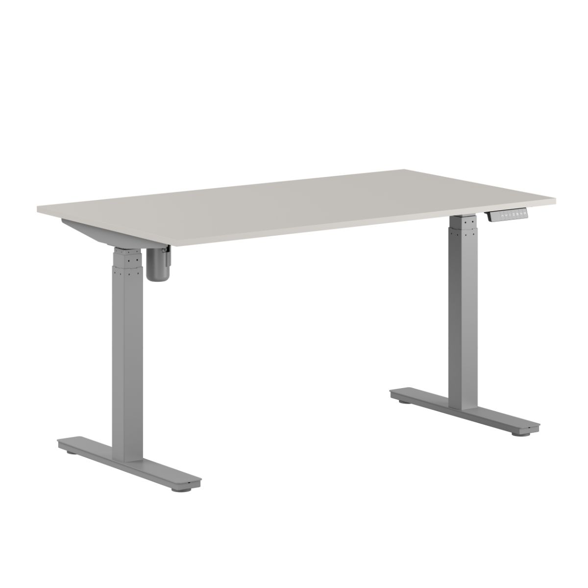 One Hæve/sænkebord - 140x70cm - m/motor - Grå-grå