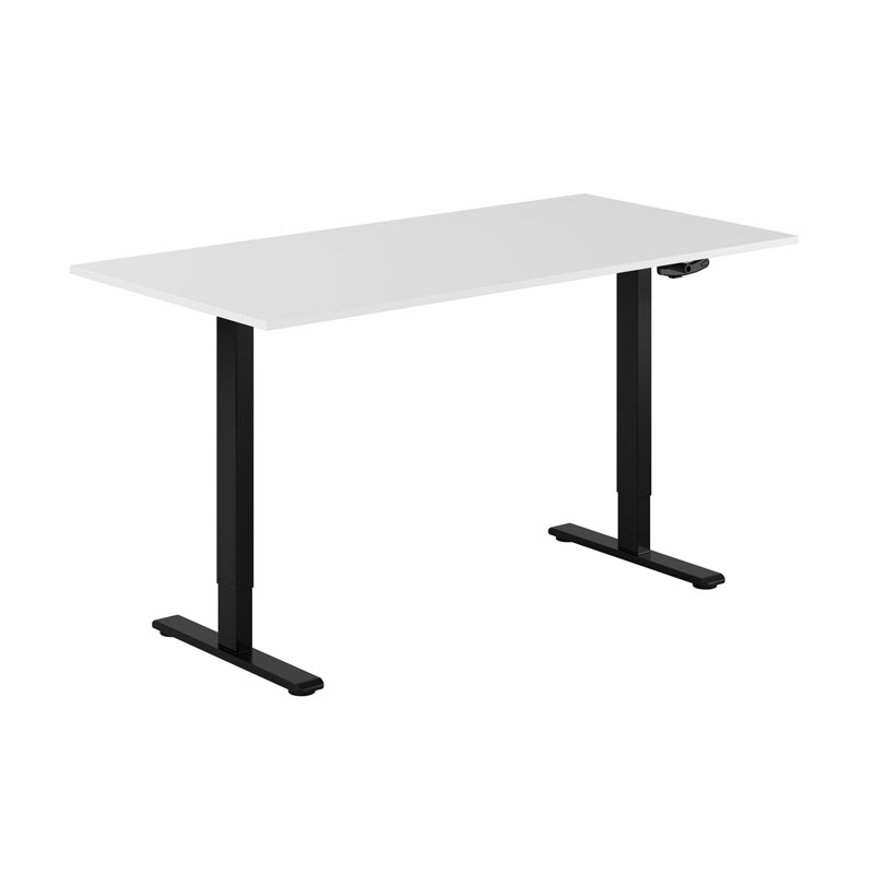 ECO Hæve/Sænkebord manuelt 160x80cm - Hvid-sort
