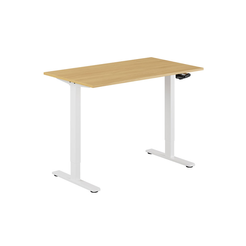 ECO Hæve/Sænkebord manuelt 120x70cm - Eg-hvid