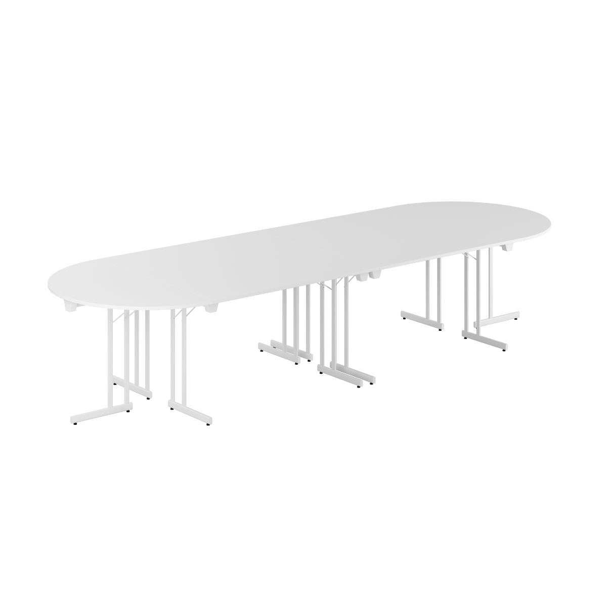 Konferencebord - 360x120cm - Sammenklappeligt bord - Hvid-hvid