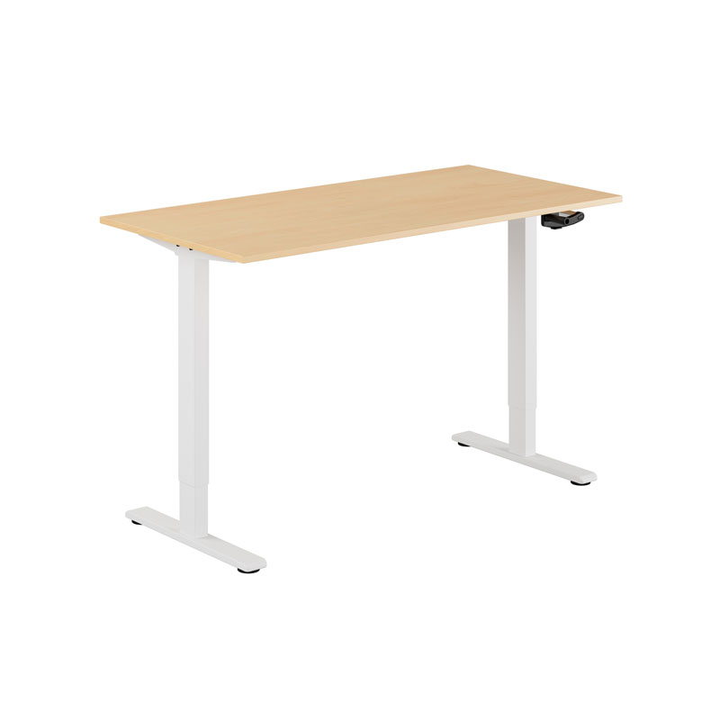 ECO Hæve/Sænkebord manuelt 140x70cm - Bøg-hvid