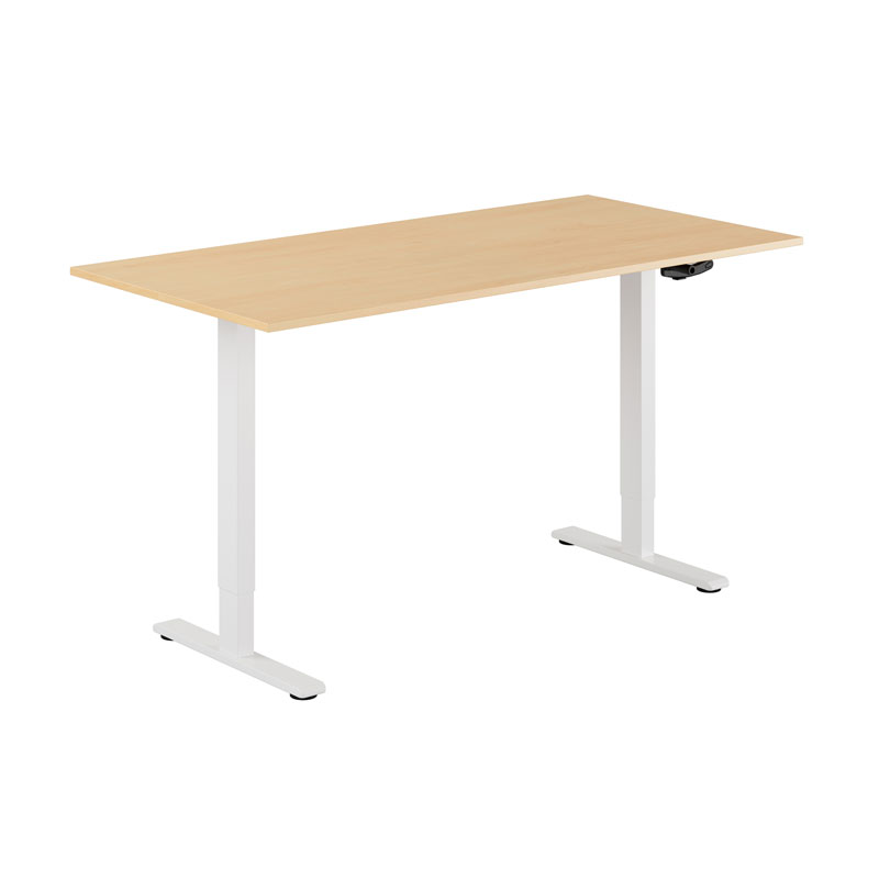 ECO Hæve/Sænkebord manuelt 160x80cm - Bøg-hvid