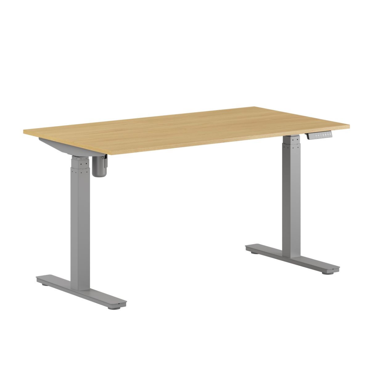 One Hæve/sænkebord - 180x70cm - m/motor - Eg-grå