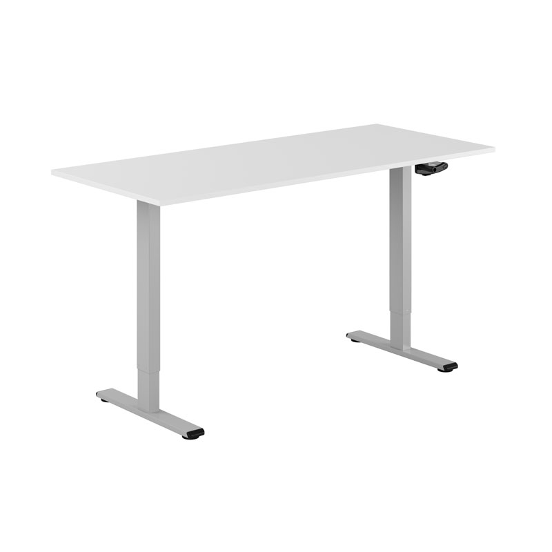 ECO Hæve/Sænkebord manuelt 160x70cm - Hvid-grå